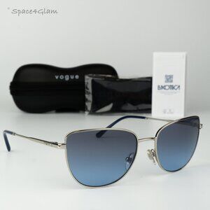 Vogue Women Sunglasses Silver Blue Grey Grad Butterfly VO4233S 323/V154 NEW